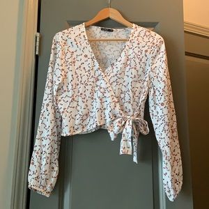 Cotton On Floral Wrap Blouse
